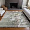 Piper Looms Chantille Floral ACN712 Taupe Area Rug Lifestyle Image Feature