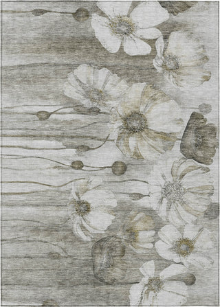 Piper Looms Chantille Floral ACN712 Taupe Area Rug