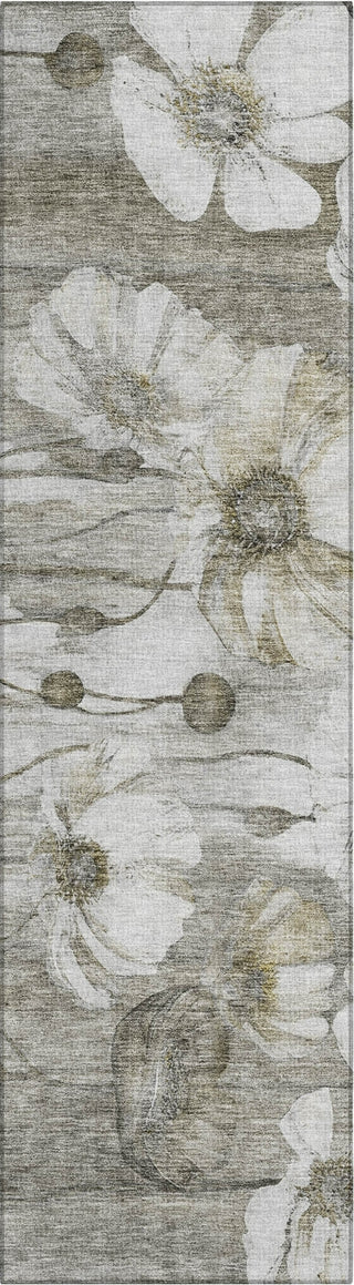 Piper Looms Chantille Floral ACN712 Taupe Area Rug