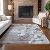 Piper Looms Chantille Floral ACN712 Teal Area Rug