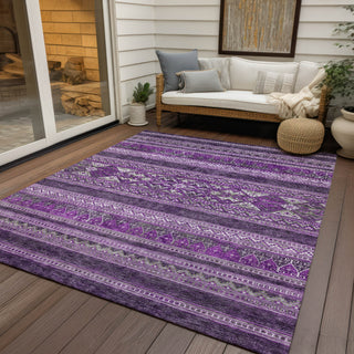 Piper Looms Chantille Southwest ACN714 Purple Area Rug