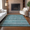 Piper Looms Chantille Southwest ACN714 Teal Area Rug