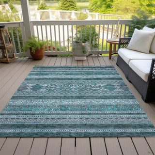 Piper Looms Chantille Southwest ACN714 Teal Area Rug