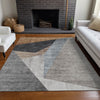 Piper Looms Chantille Art Deco ACN715 Taupe Area Rug Lifestyle Image Feature