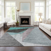 Piper Looms Chantille Art Deco ACN716 Teal Area Rug Lifestyle Image Feature