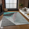 Piper Looms Chantille Art Deco ACN716 Teal Area Rug