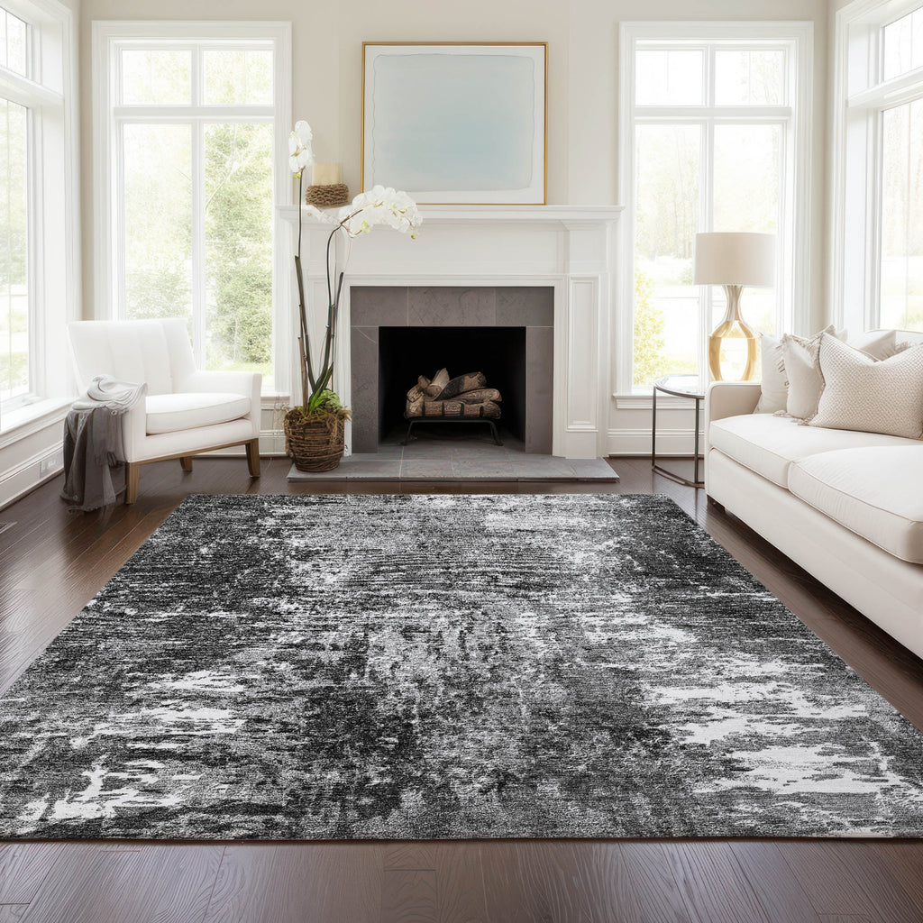 Piper Looms Chantille Modern ACN718 Gray Area Rug Lifestyle Image Feature