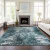 Piper Looms Chantille Modern ACN718 Teal Area Rug Lifestyle Image Feature