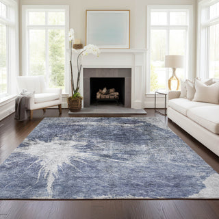 Piper Looms Chantille Organic ACN719 Navy Area Rug Lifestyle Image Feature