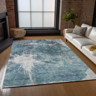 Piper Looms Chantille Organic ACN719 Teal Area Rug