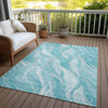 Piper Looms Chantille Waves ACN720 Teal Area Rug