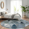 Piper Looms Chantille Geometric ACN722 Blue Area Rug