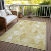 Piper Looms Chantille Geometric ACN722 Gold Area Rug