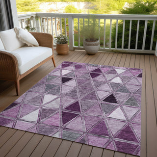 Piper Looms Chantille Geometric ACN722 Merlot Area Rug