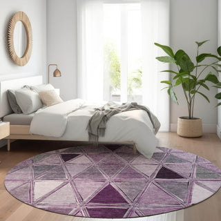 Piper Looms Chantille Geometric ACN722 Merlot Area Rug