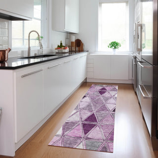 Piper Looms Chantille Geometric ACN722 Merlot Area Rug