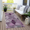 Piper Looms Chantille Geometric ACN722 Merlot Area Rug