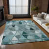 Piper Looms Chantille Geometric ACN722 Teal Area Rug