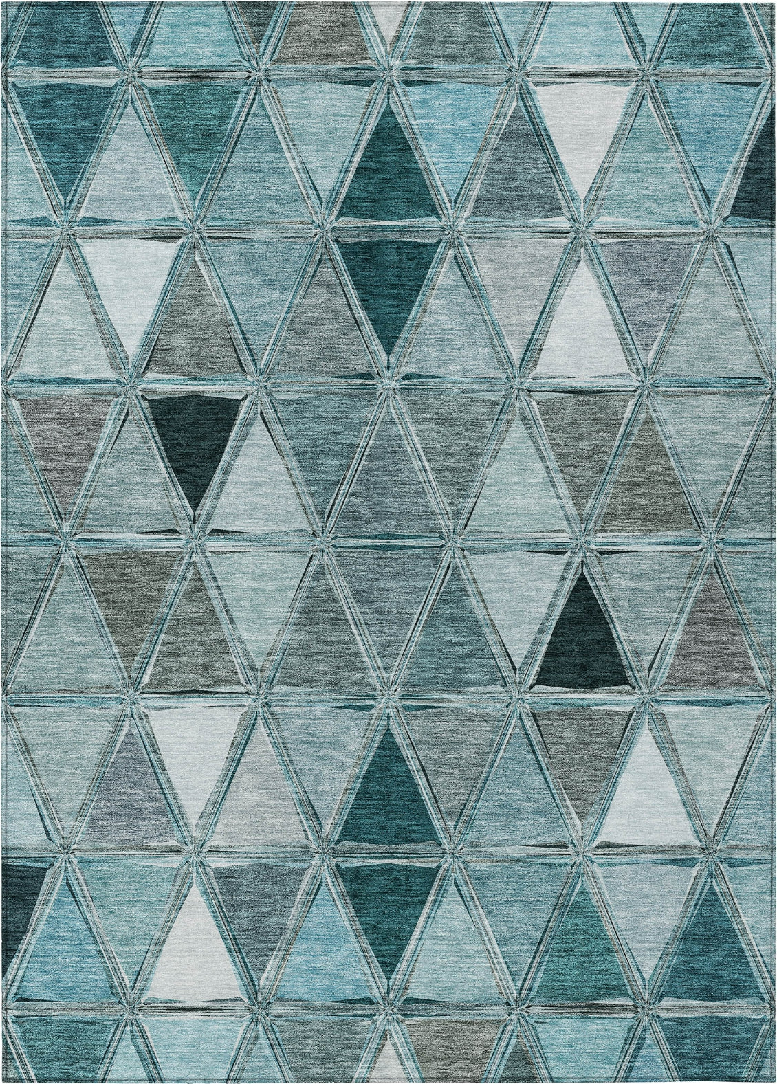Piper Looms Chantille Geometric ACN722 Teal Area Rug
