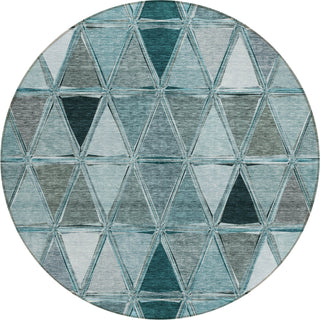 Piper Looms Chantille Geometric ACN722 Teal Area Rug