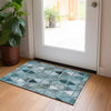 Piper Looms Chantille Geometric ACN722 Teal Area Rug