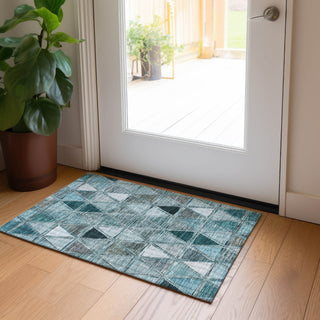 Piper Looms Chantille Geometric ACN722 Teal Area Rug