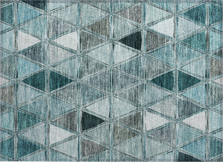 Piper Looms Chantille Geometric ACN722 Teal Area Rug