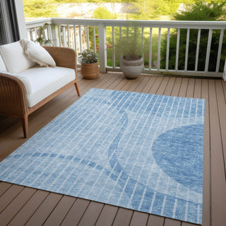 Piper Looms Chantille Striped ACN723 Blue Area Rug