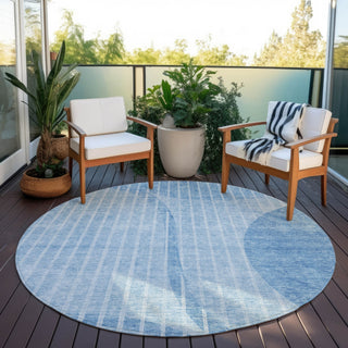 Piper Looms Chantille Striped ACN723 Blue Area Rug