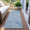 Piper Looms Chantille Striped ACN723 Blue Area Rug