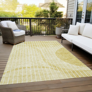 Piper Looms Chantille Striped ACN723 Gold Area Rug