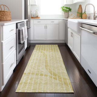 Piper Looms Chantille Striped ACN723 Gold Area Rug