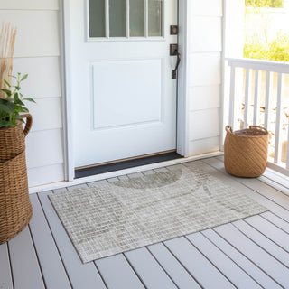 Piper Looms Chantille Striped ACN723 Taupe Area Rug