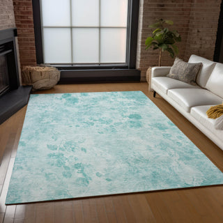 Piper Looms Chantille Floral ACN724 Aqua Area Rug