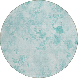 Piper Looms Chantille Floral ACN724 Aqua Area Rug