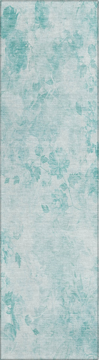 Piper Looms Chantille Floral ACN724 Aqua Area Rug