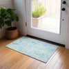 Piper Looms Chantille Floral ACN724 Aqua Area Rug