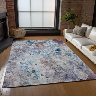 Piper Looms Chantille Floral ACN724 Blue Area Rug