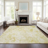 Piper Looms Chantille Floral ACN724 Gold Area Rug Lifestyle Image Feature