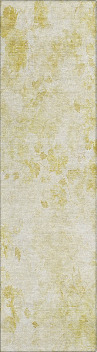 Piper Looms Chantille Floral ACN724 Gold Area Rug