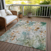 Piper Looms Chantille Floral ACN724 Teal Area Rug