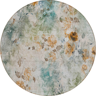 Piper Looms Chantille Floral ACN724 Teal Area Rug