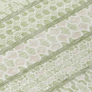 Piper Looms Chantille Bohemian ACN726 Aloe Machine Washable Area Rug Swatch Image