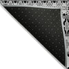 Piper Looms Chantille Bohemian ACN726 Black Machine Washable Area Rug Backing Image
