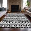 Piper Looms Chantille Bohemian ACN726 Black Machine Washable Area Rug Lifestyle Image Feature
