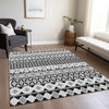 Piper Looms Chantille Bohemian ACN726 Black Machine Washable Area Rug Lifestyle Image Feature