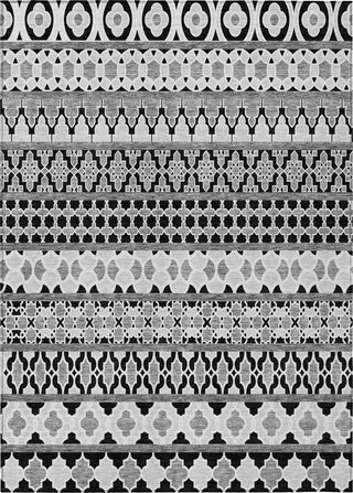 Piper Looms Chantille Bohemian ACN726 Black Machine Washable Area Rug main image