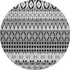 Piper Looms Chantille Bohemian ACN726 Black Machine Washable Area Rug Round Main Image