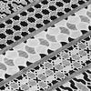 Piper Looms Chantille Bohemian ACN726 Black Machine Washable Area Rug Swatch Image
