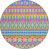 Piper Looms Chantille Bohemian ACN726 Blush Machine Washable Area Rug Round Main Image